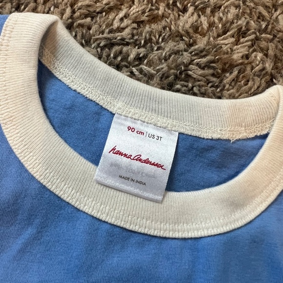 NEW in package Hanna Andersson classic fit ringer t-shirt dutch blue size 3T - Picture 5 of 6